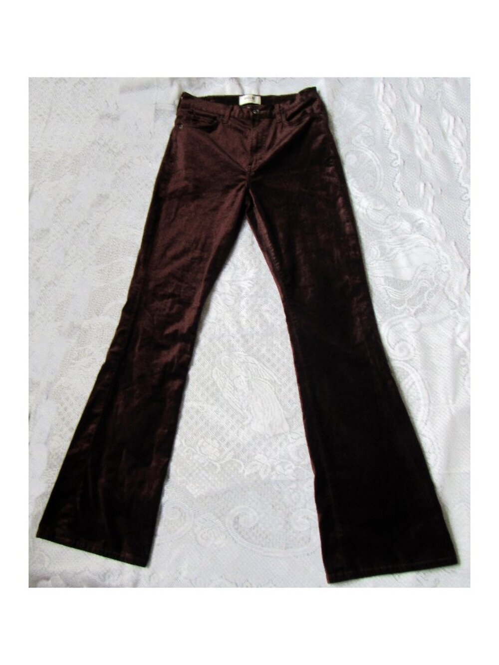Agolde Velour Pants, brown, sz. 26, cotton blend